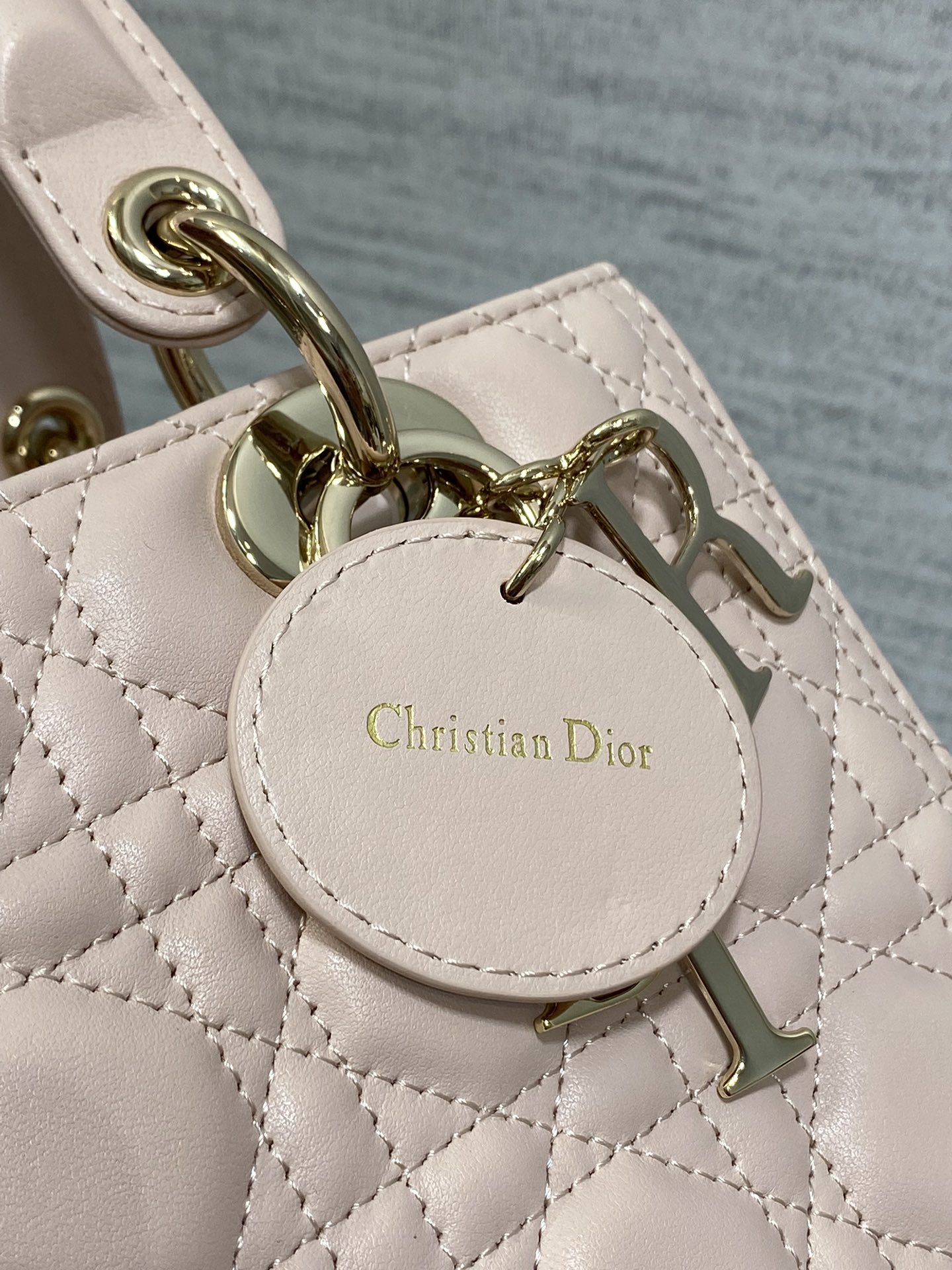 Medium Lady Dior Bag Powder Pink Cannage Lambskin